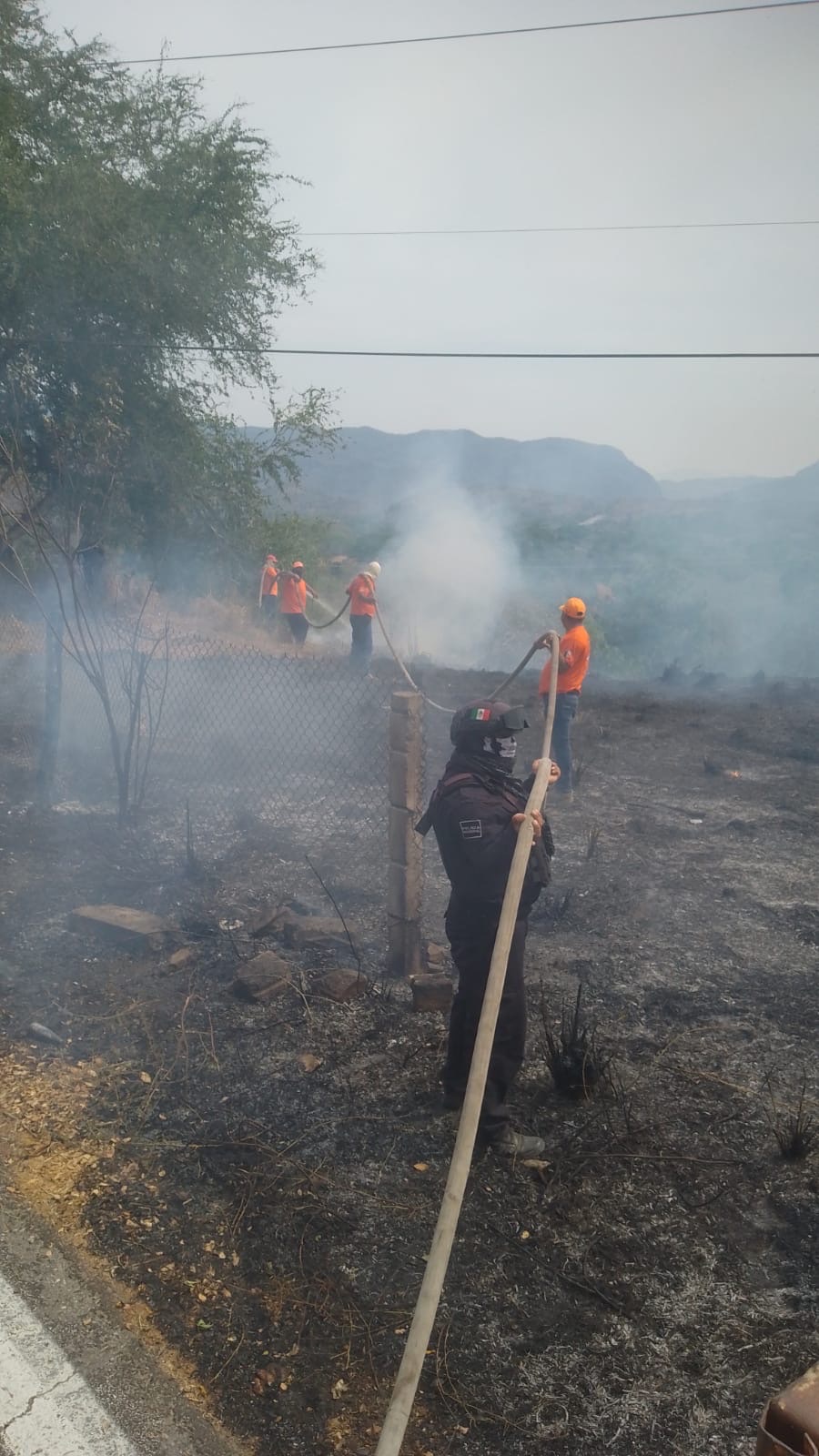 Controla PC incendios forestales en Juan R. Escudero.