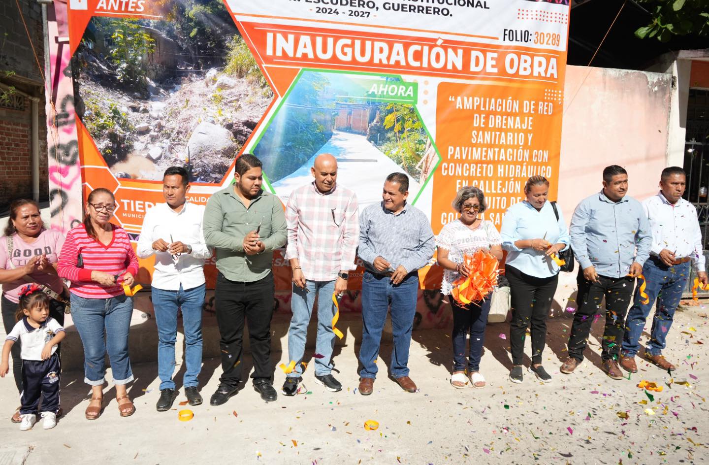Avanza Transformación Urbana en Tierra con nueva obra de drenaje y pavimentación.